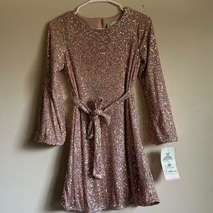 Party dress, blush color size 14, in girls fits small and extra small in women!